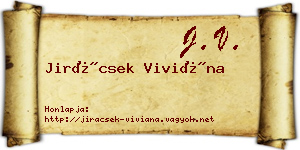 Jirácsek Viviána névjegykártya
